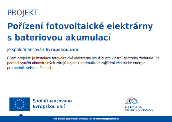 Projekt spolufinancovaný Evropskou unií
